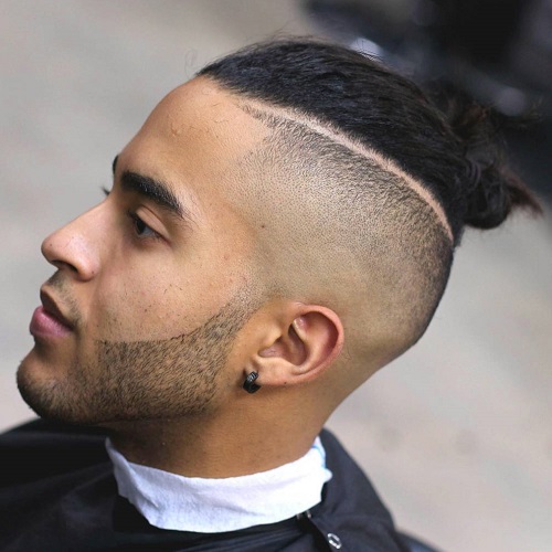 Long Top Shaved Sides Hairstyle 
