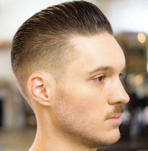 Slick Back Hair With Fade