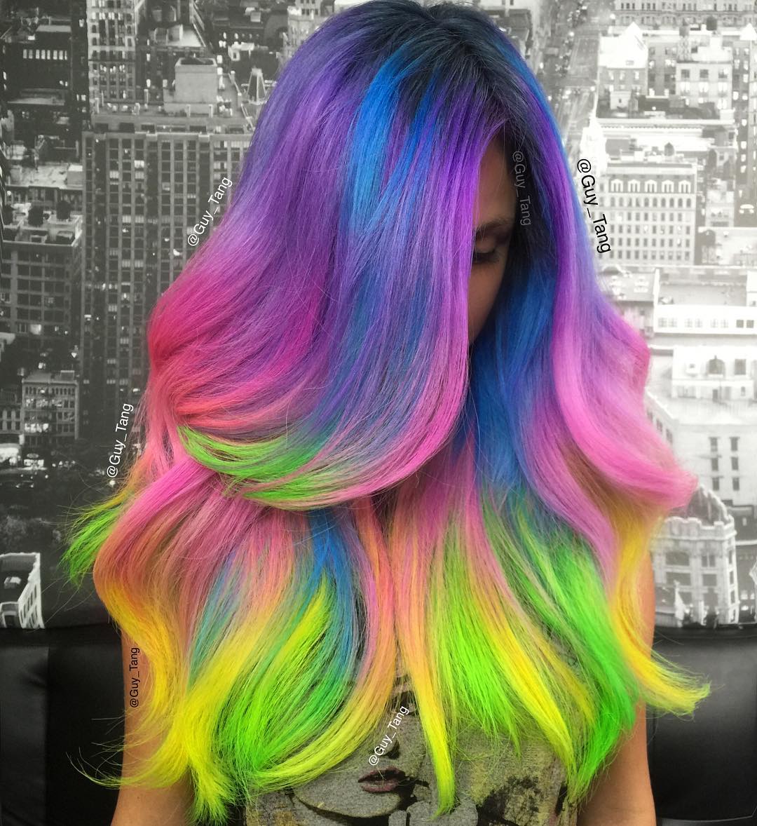 Cotton candy layers hairstyle