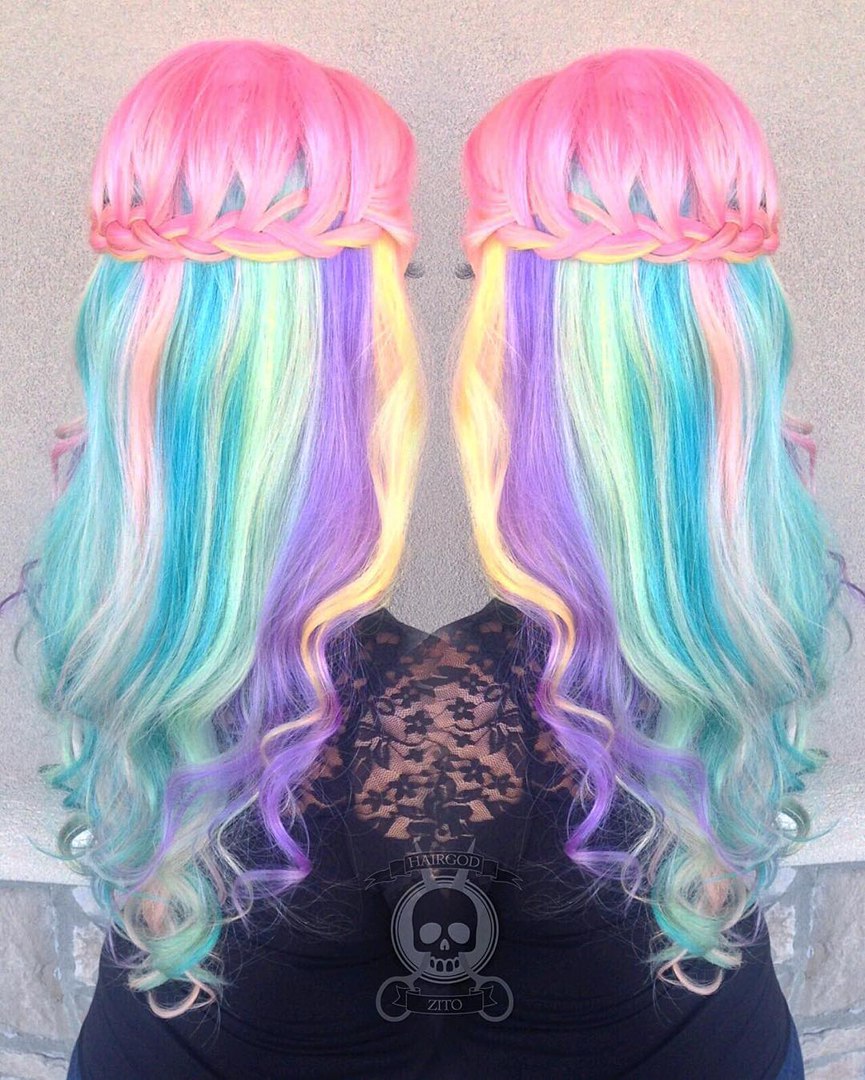 20 Cotton Candy Hairstyles That Are as Sweet as Can Be