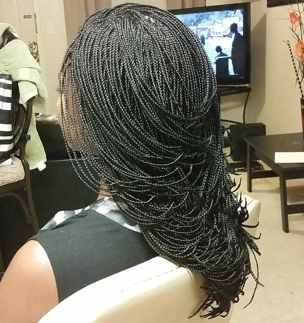 40 ideas of micro braids, invisible braids and micro twists