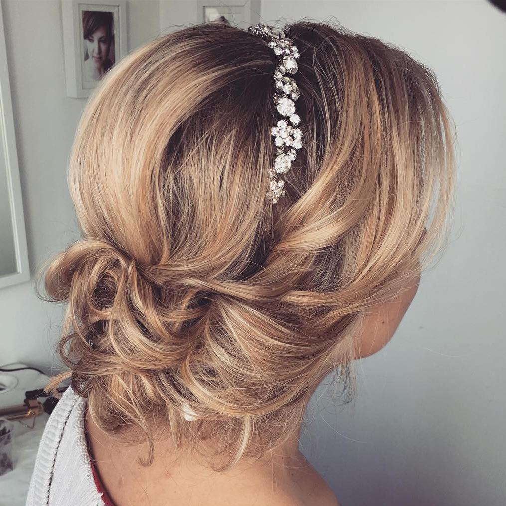 wedding hair down medium length