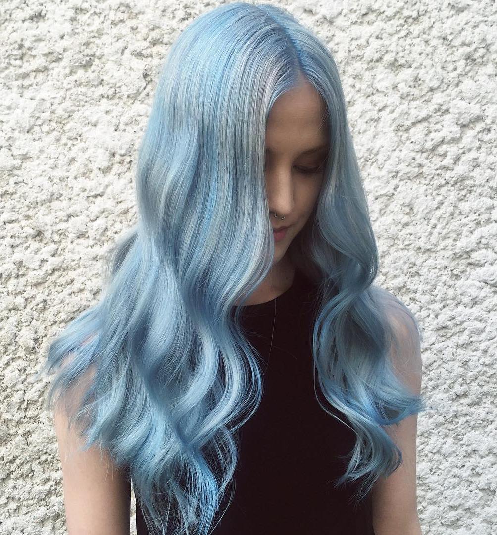 30 Icy Light Blue Hair Color Ideas For Girls