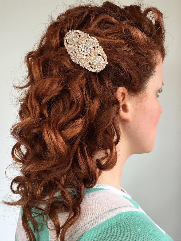 Natural Curly Bridal Hairstyles Images