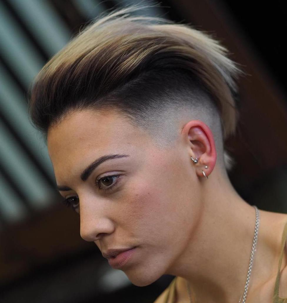 20 Cute Shaved Hairstyles for Women (500 x 534 Pixel)