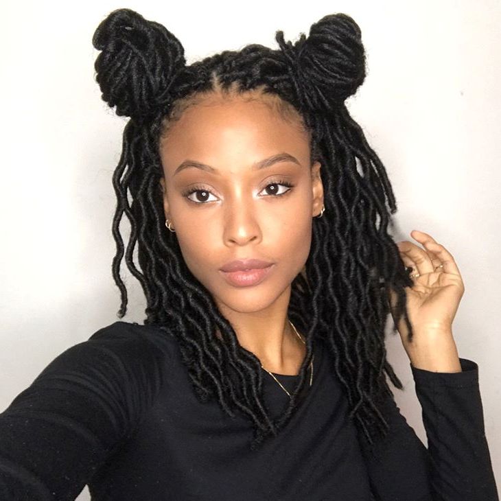 20 Cute and Creative Ideas for Short Faux Locs (500 x 500 Pixel)