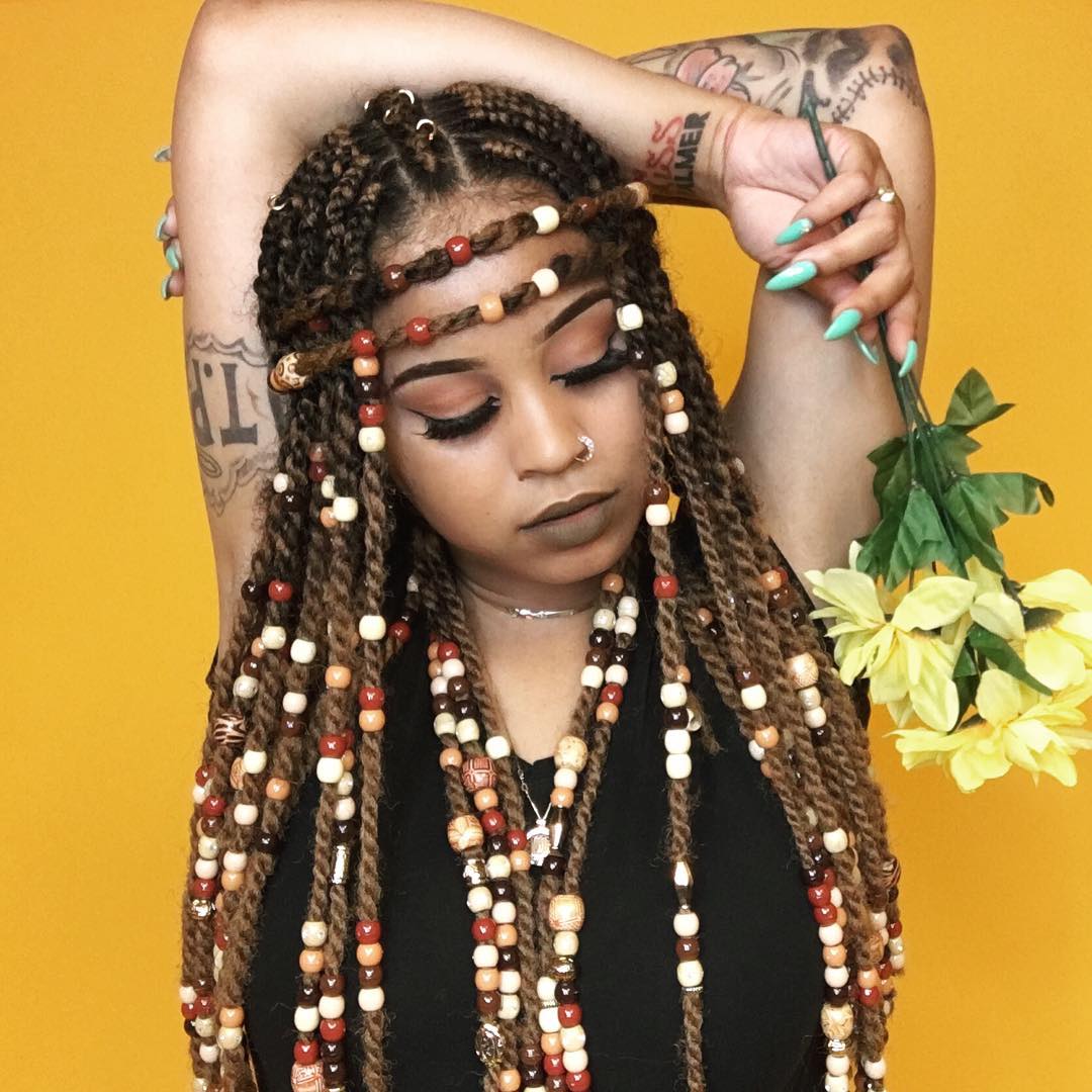 Featured image of post Natural Braids With Beads : Kanekalon copper mix setтЬи bestseller!