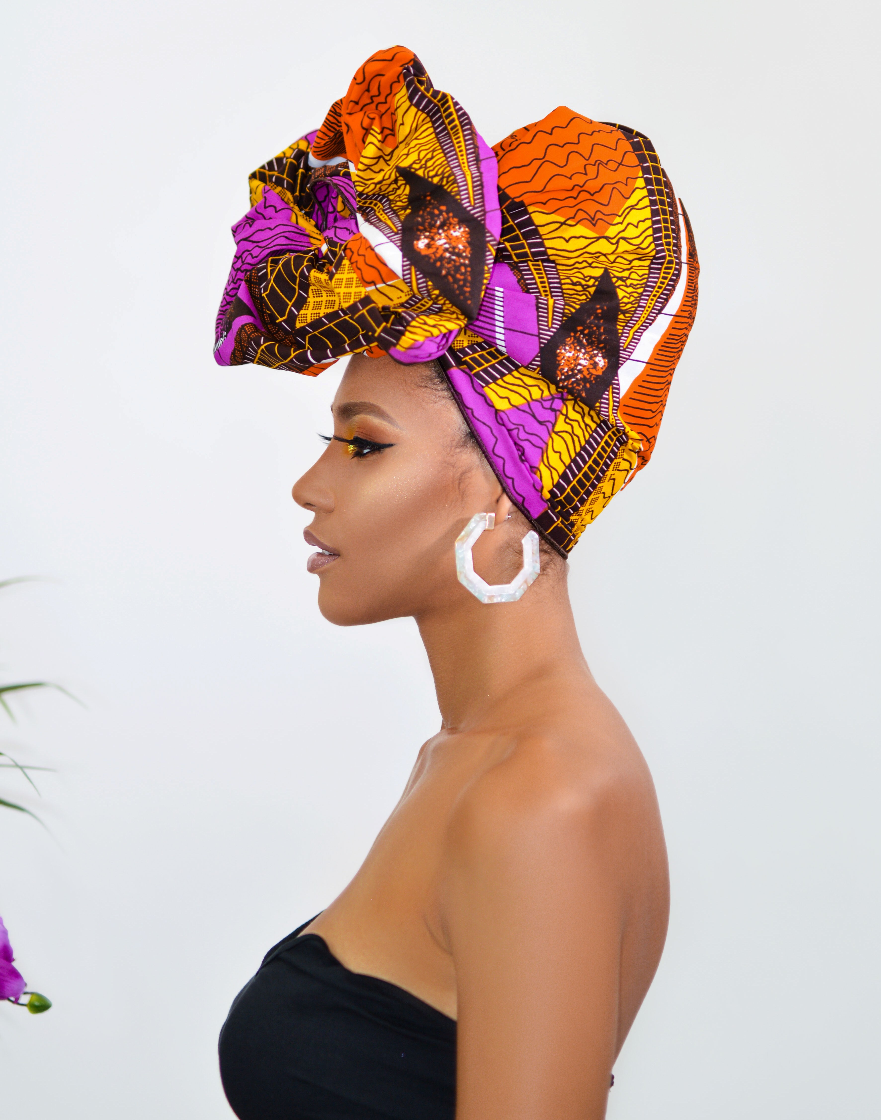 Feathers Headwrap| Large Women's Headwrap| Gele Unique Prints Neck Shawl| Scarf| African Print Assorted Ankara Head tie