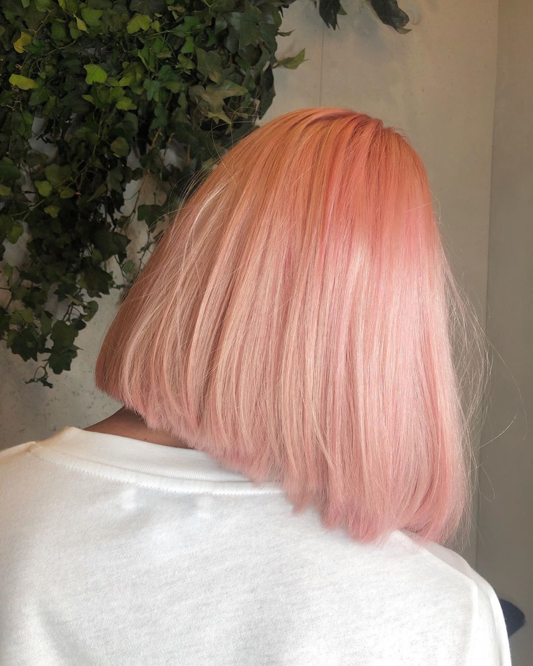 pastel orange pink hair