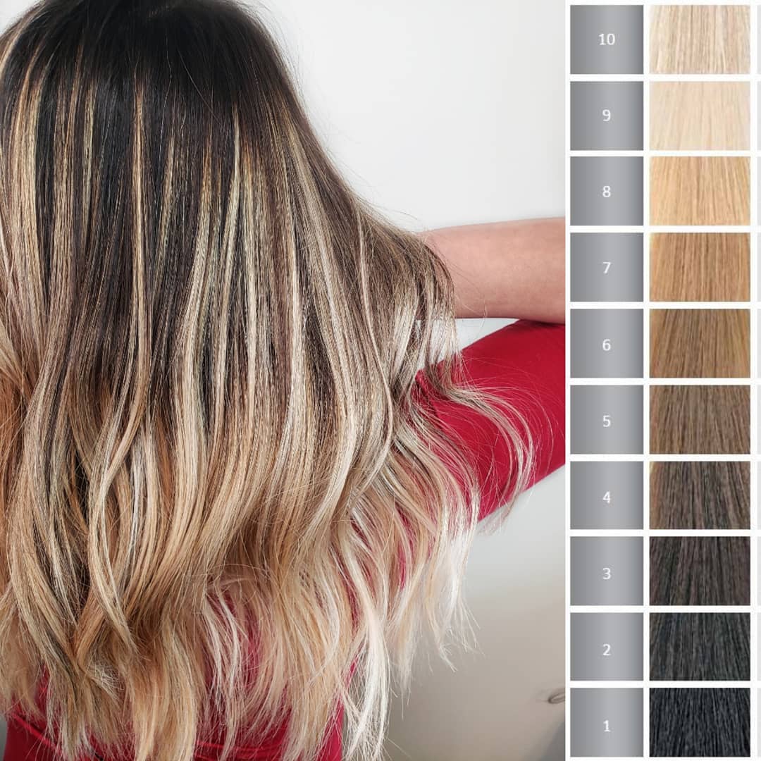 dark blonde hair color chart