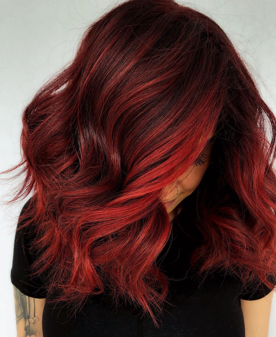 light brown hair color with red lowlights