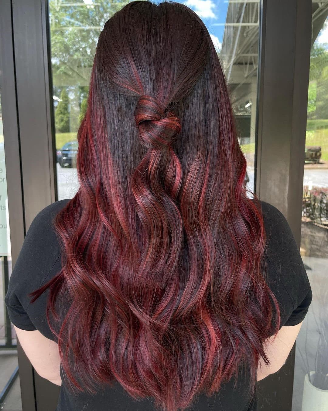 Cherry Coke Hue with Highlights