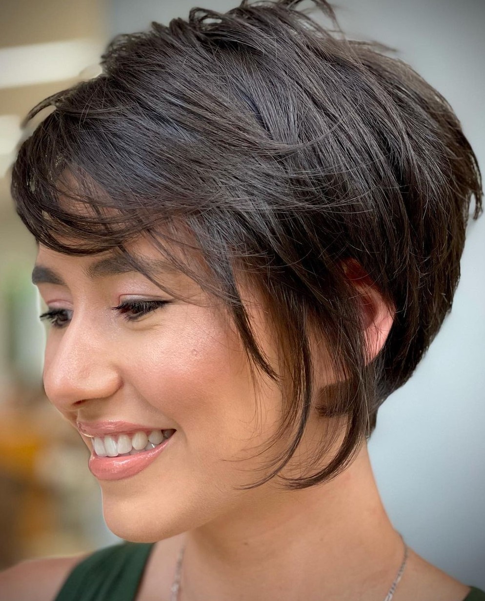 1 Asymmetric Pixie Bob With Wispy Bangs 