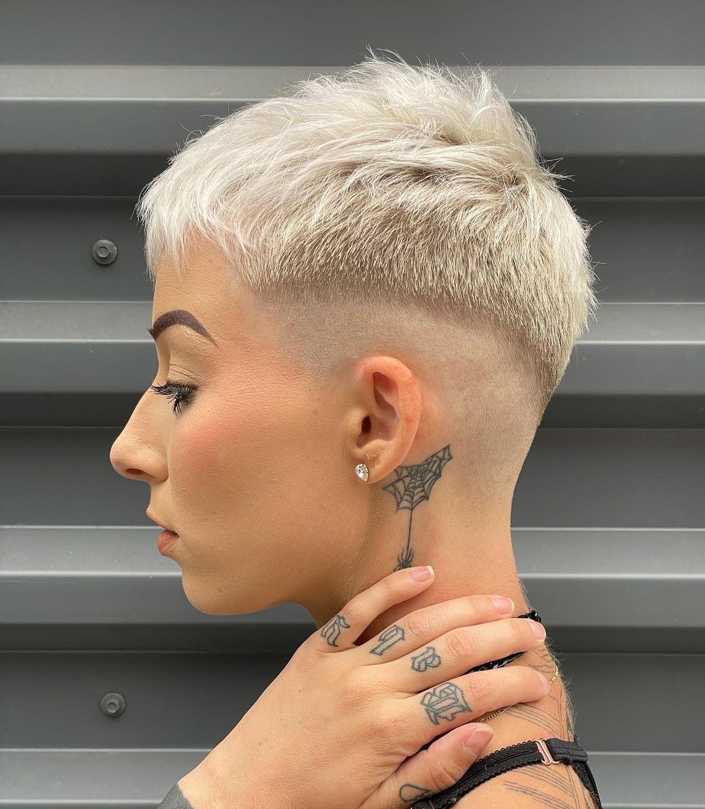 black mohawk fade haircut women