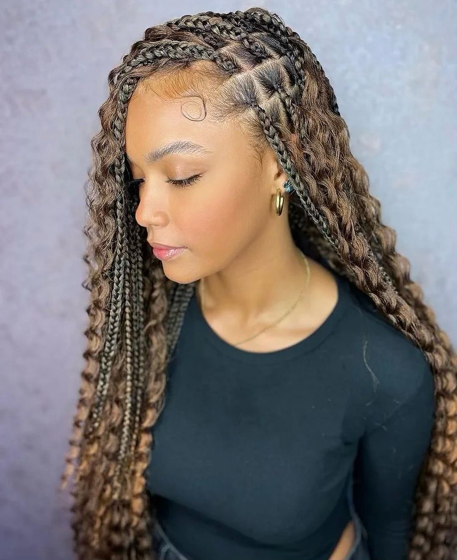 30 Braids With Curls That Are Immediate Stunners