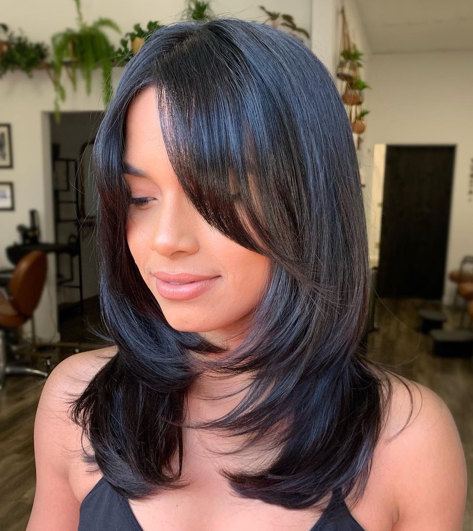 30 Low-Maintenance Medium-Length Hairstyles with Bangs