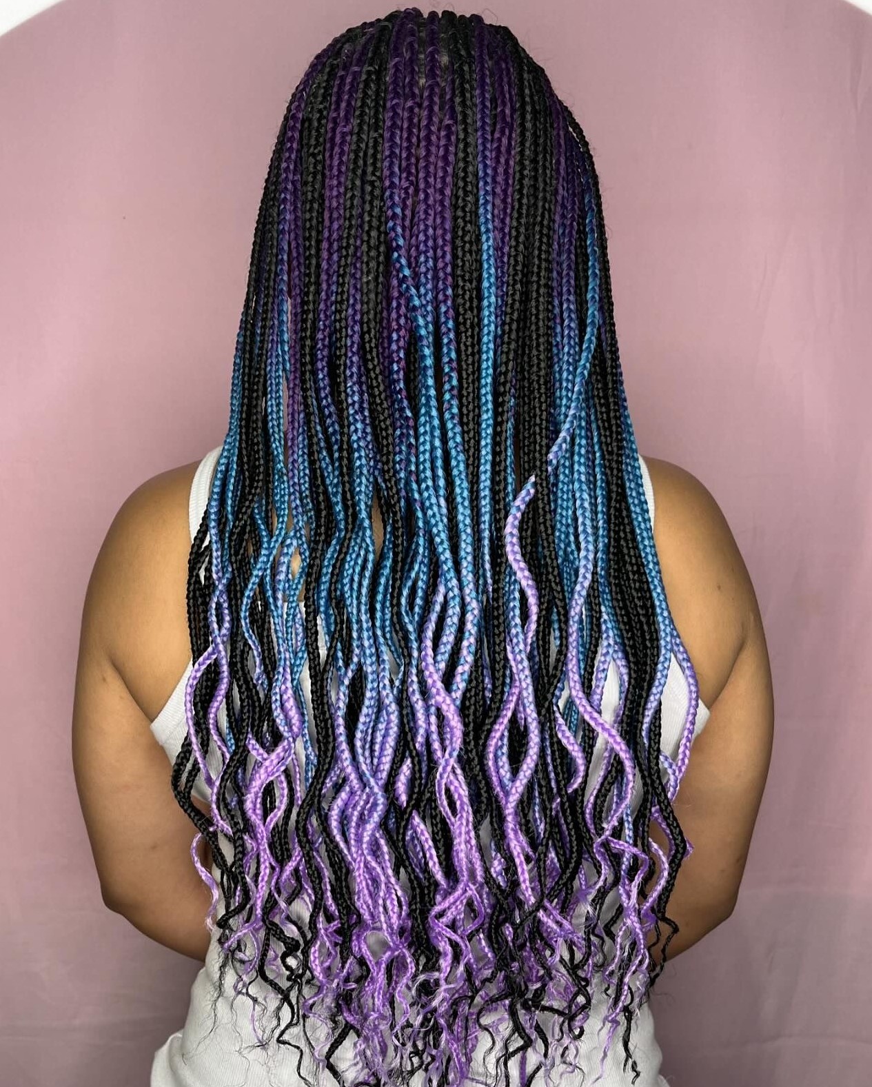 20 Creative Ideas of Box Braids with Color