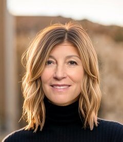 Long Bob with Beach Waves and Curtain Bangs