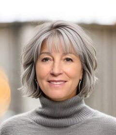 Gray Bob with Bangs