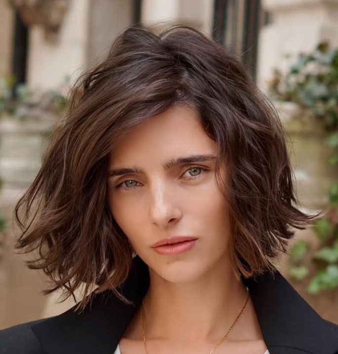 Layered Bob for Heart-Shaped Faces