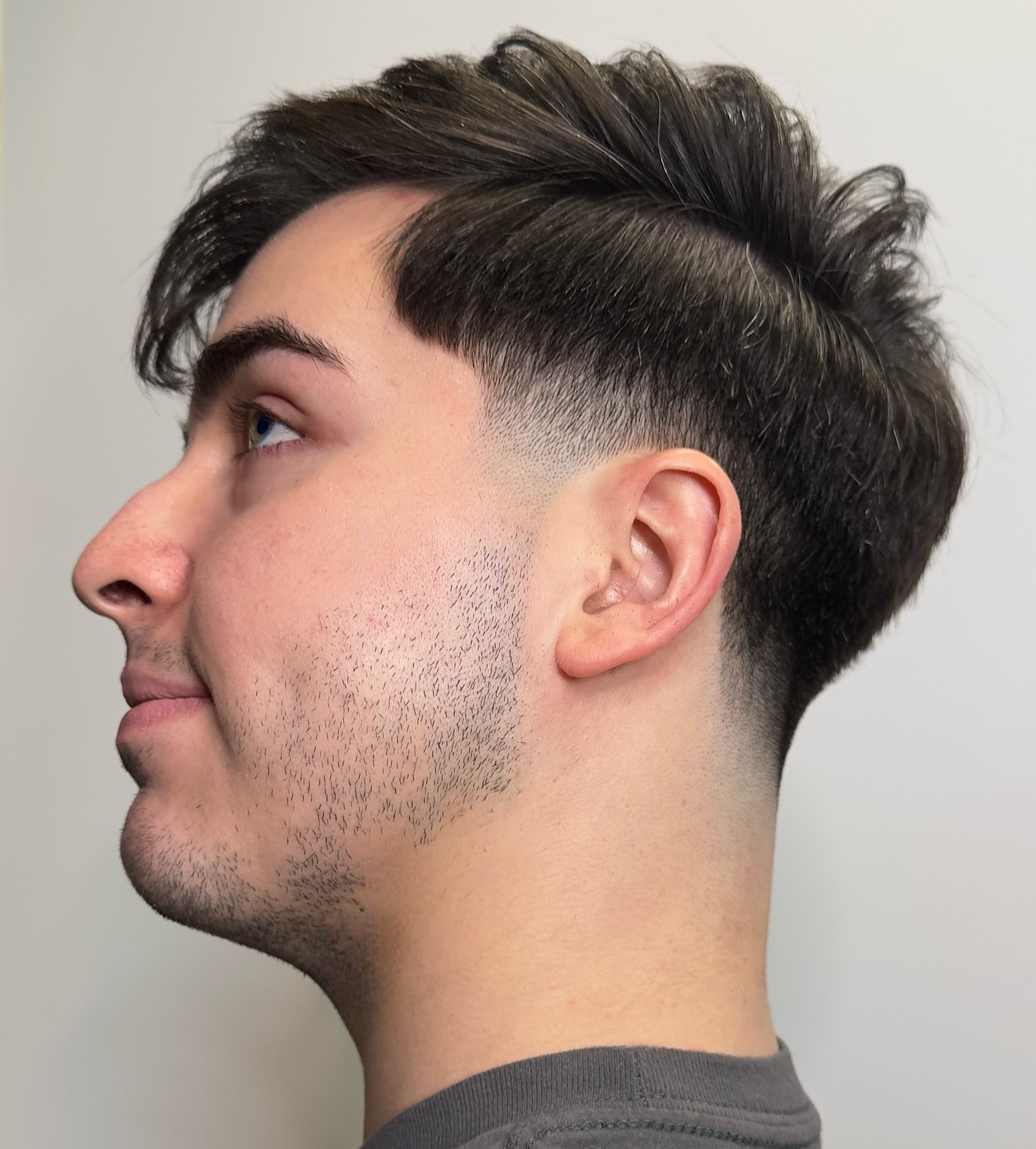 Side-Parted Low Fade