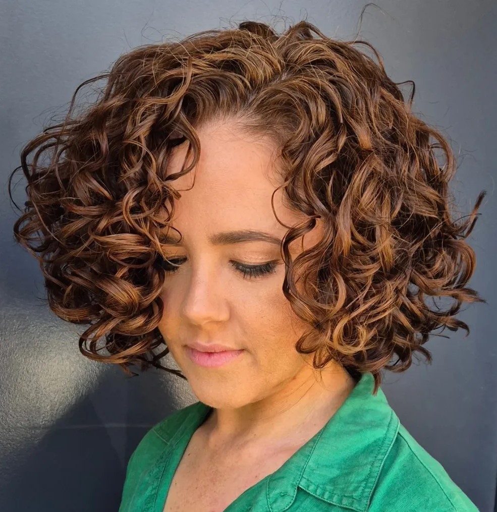 Curly Wavy Bob for 3A Hair