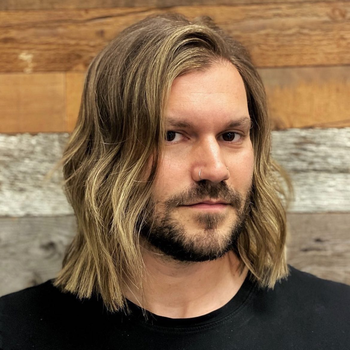 Mens Long Blunt Bob