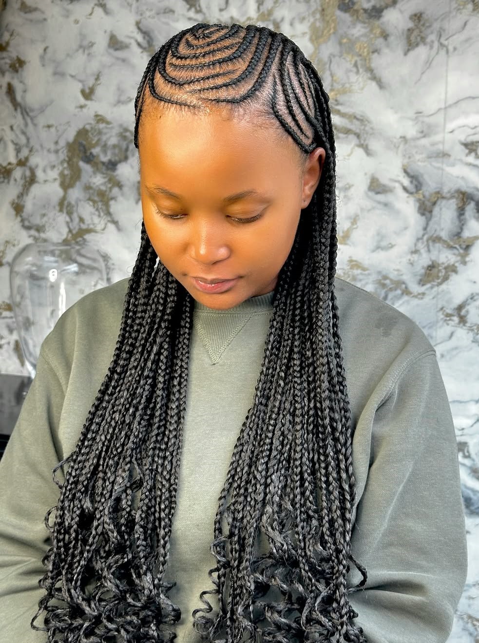 African Tribal Crown Braids