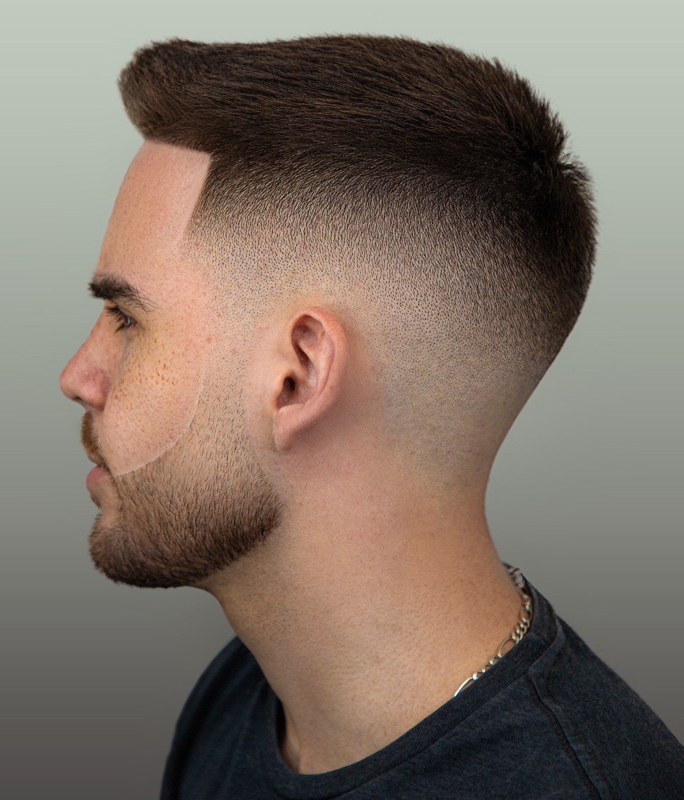 Polished Quiff with Bald Fade
