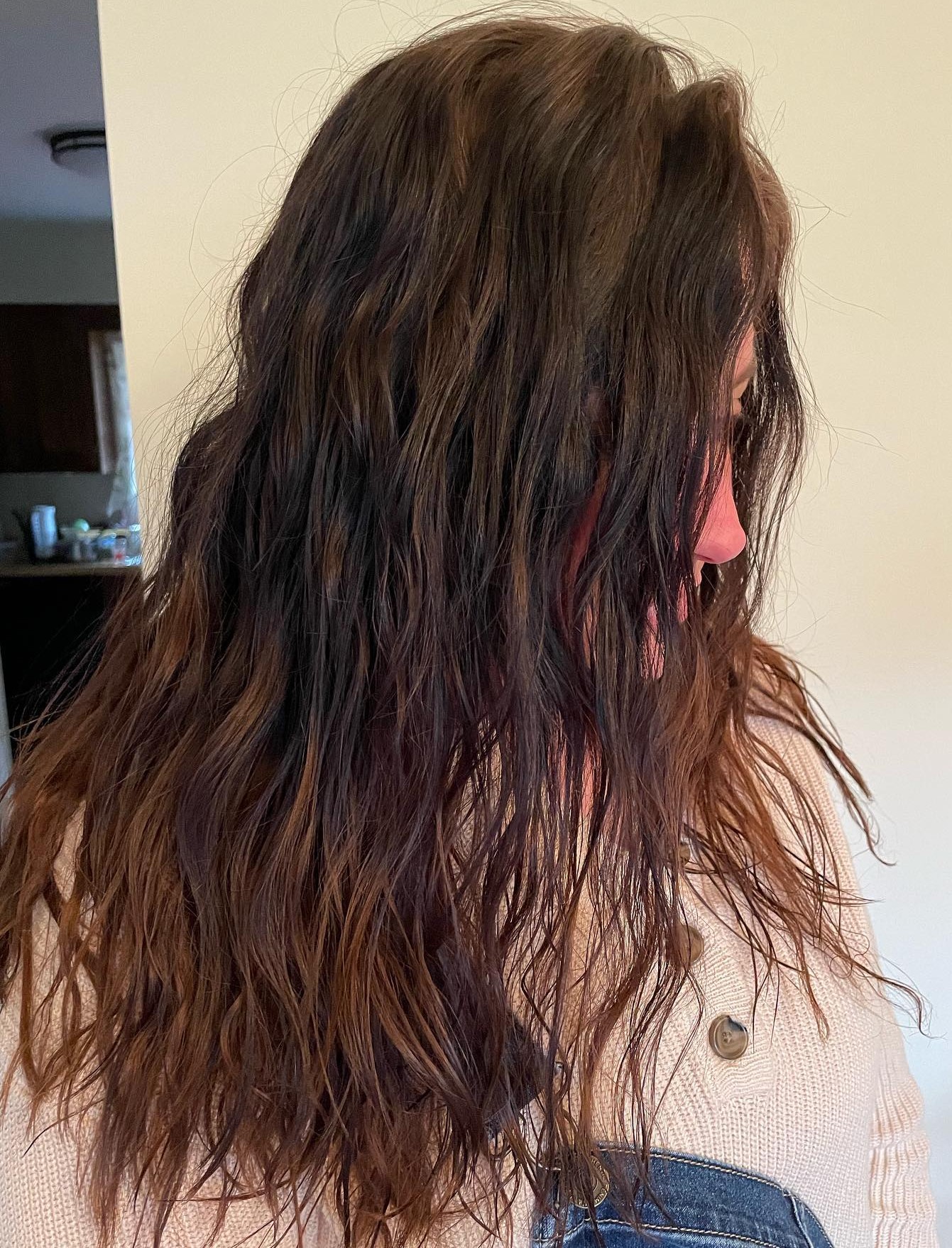 Long Multi-Textured Perm Hairstyle