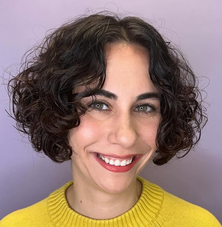 Jaw-Length Curly Bob