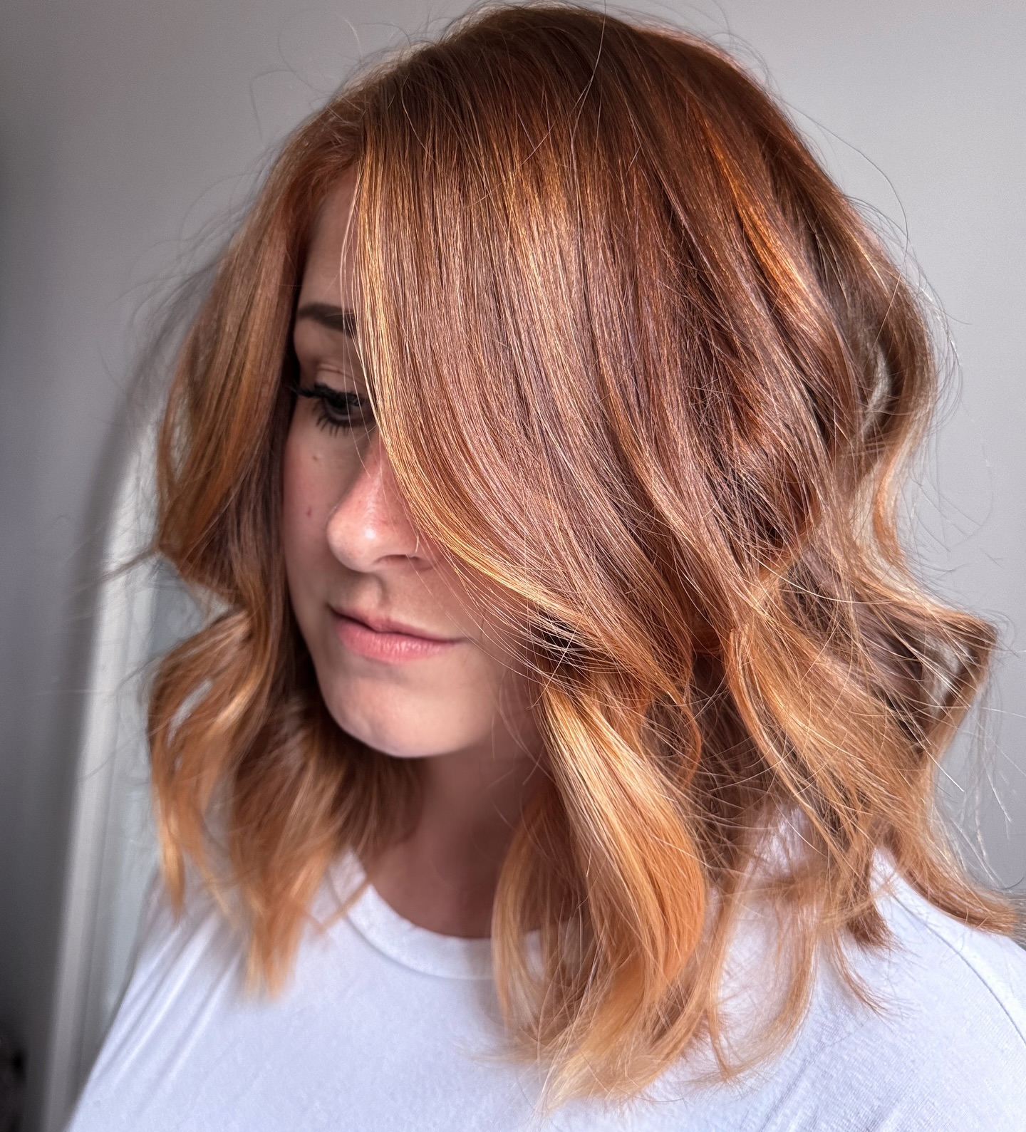 Thin Hair Lob with Choppy Ends