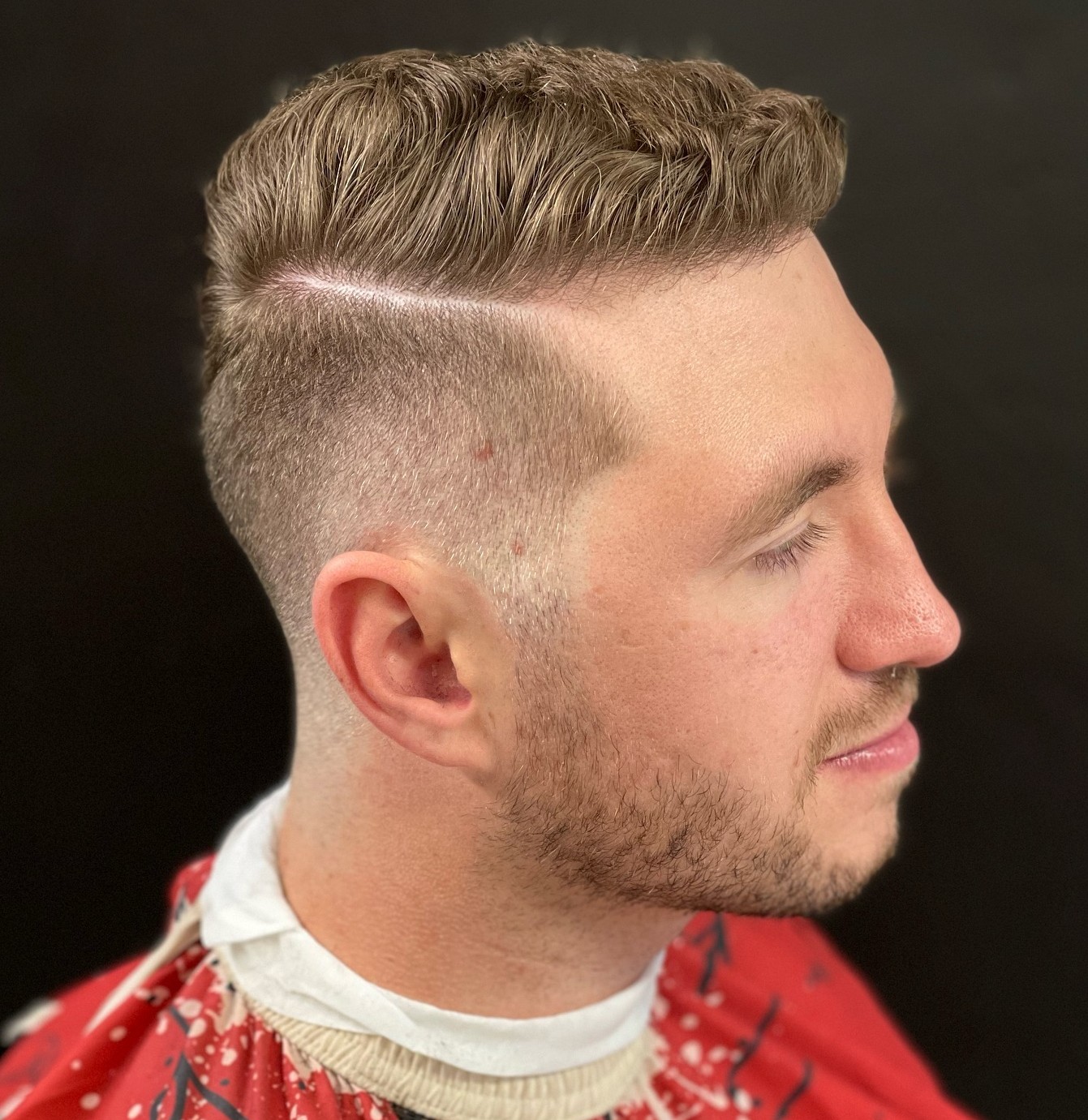 Side-Parted Shadow Fade