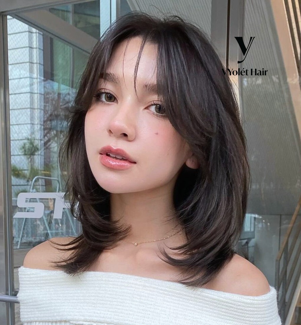 Medium Cut with a Middle Part