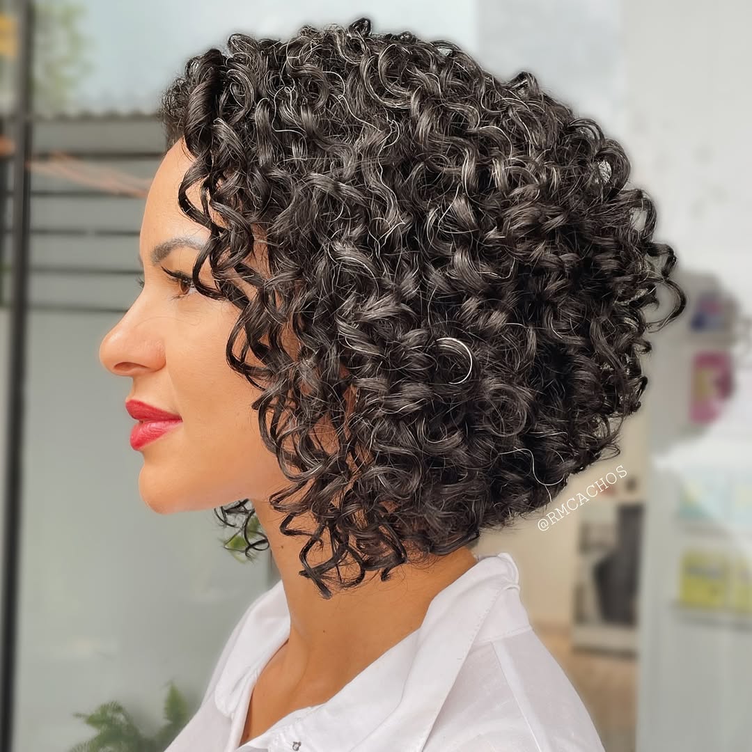 Stacked Bob for Curly Hair