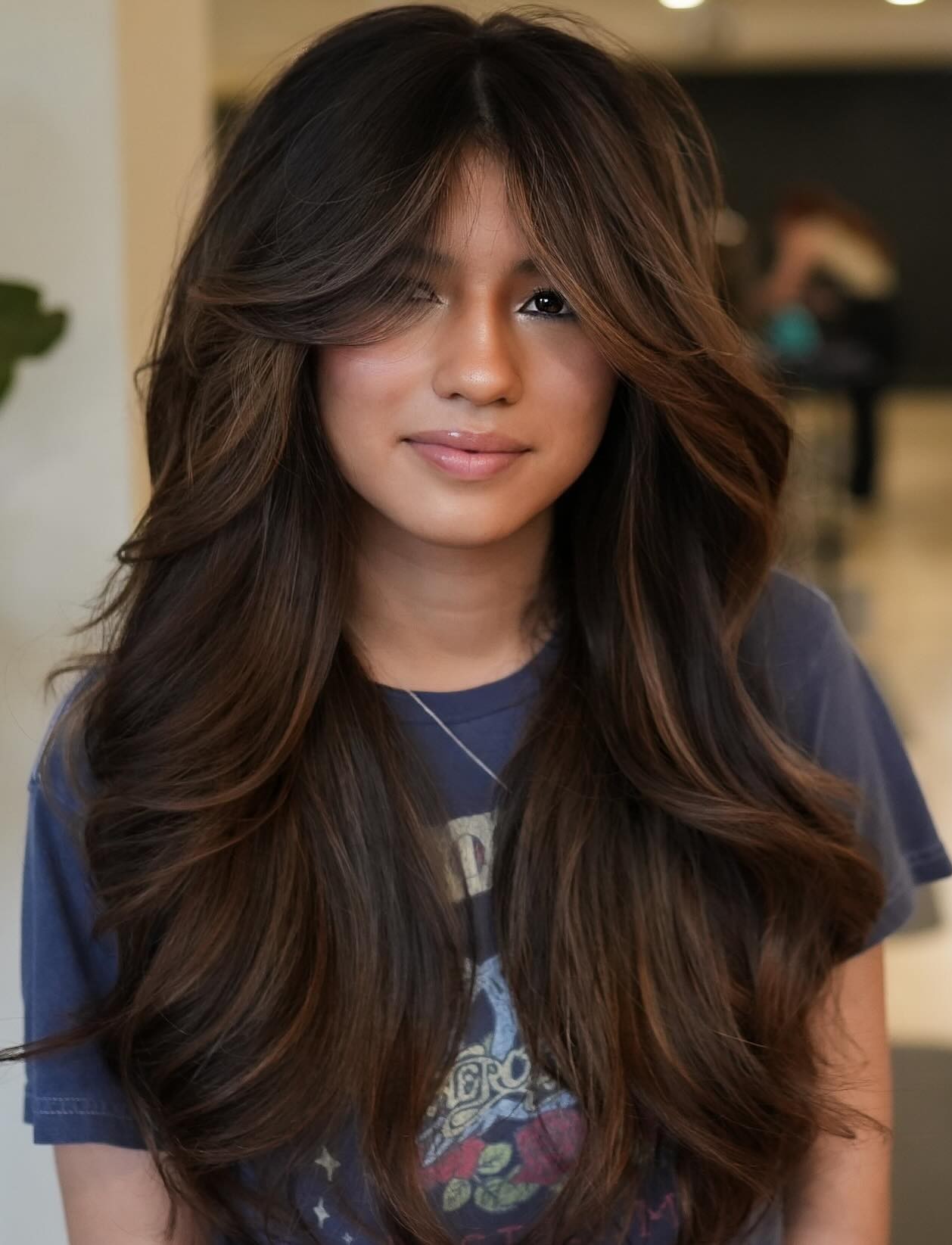Center-Parted Curtain Bangs