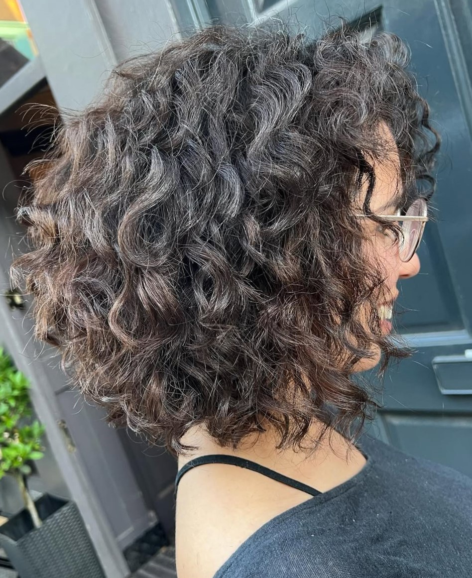 Curly Graduated Bob Hairstyle