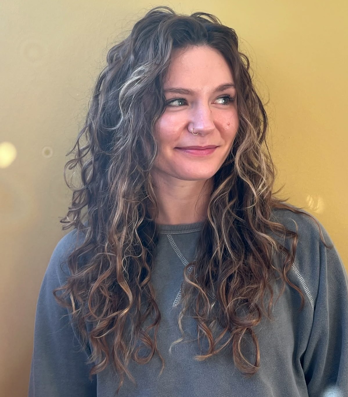 Soft Long Curly Perm Hair