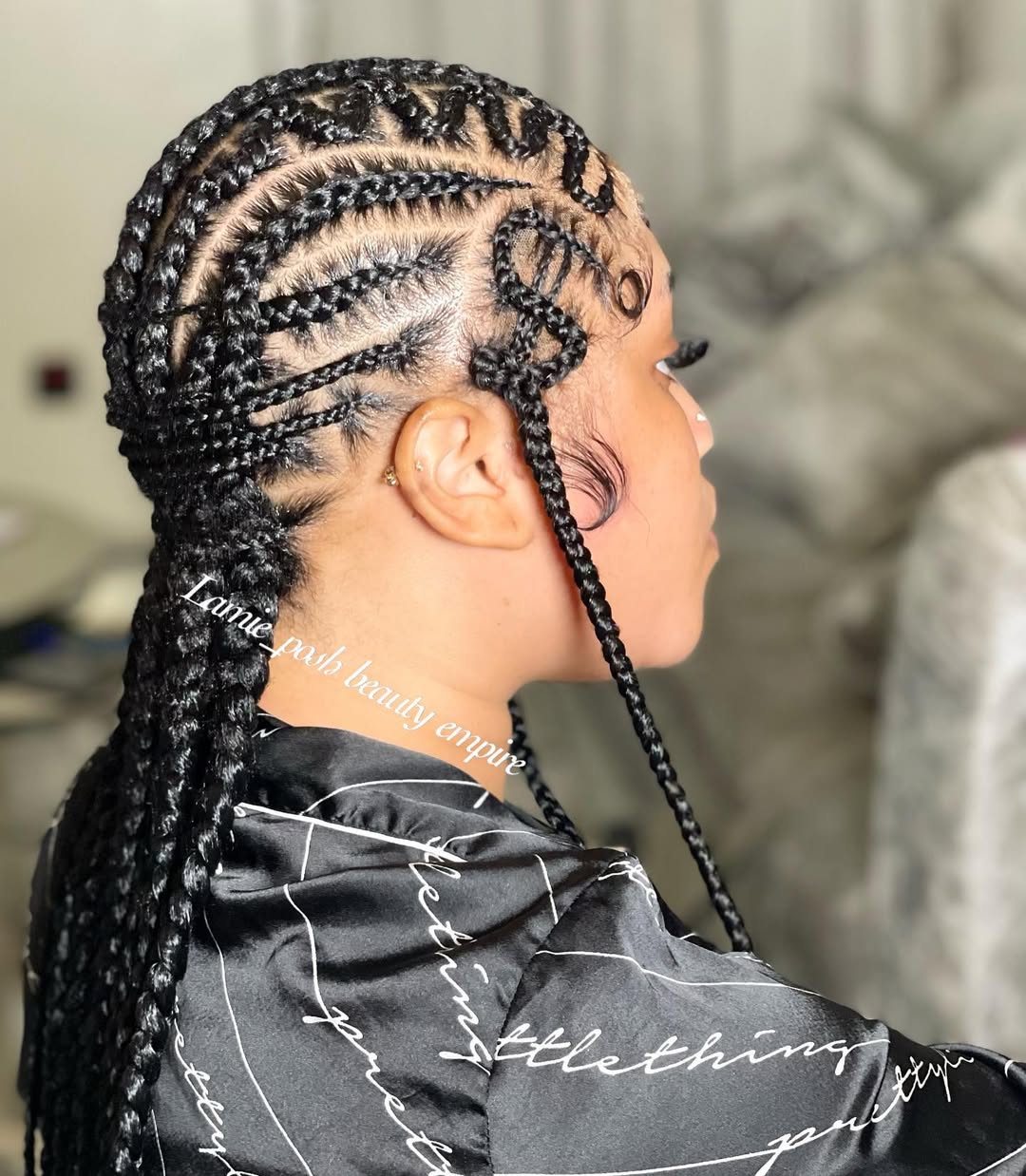Dramatic Cornrow Pattern