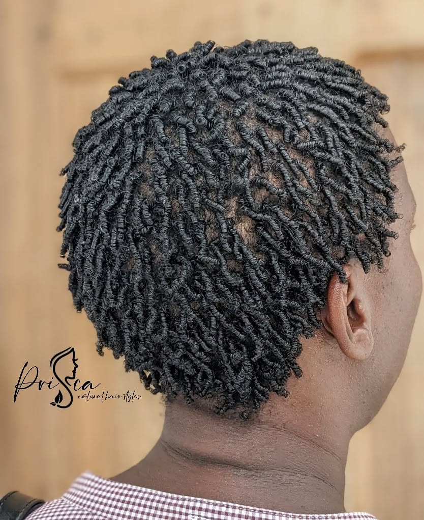 Short Fine Twisted Curls