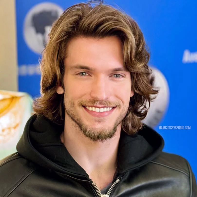 Elegant Long Flowing Hairstyle for Men