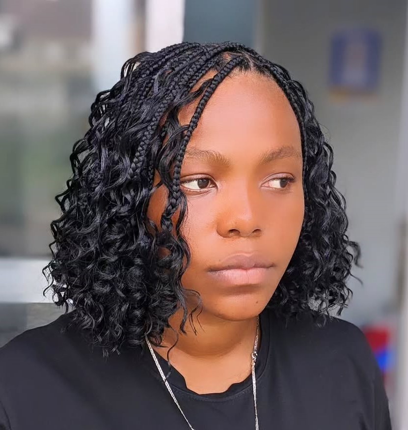 Boho Plait Bob with Curls