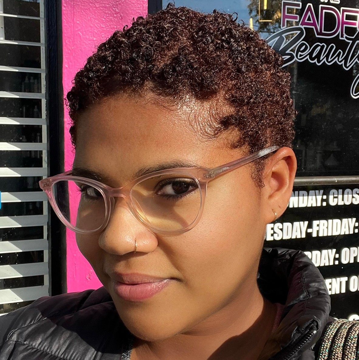Short Natural Cut for Round Faces