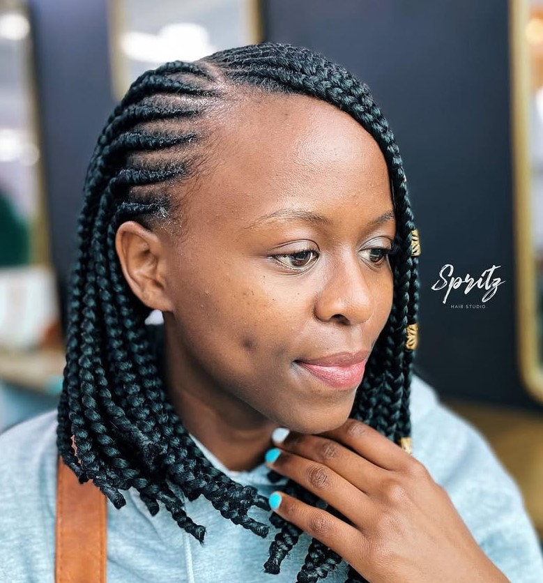 Collarbone Cornrow Bob