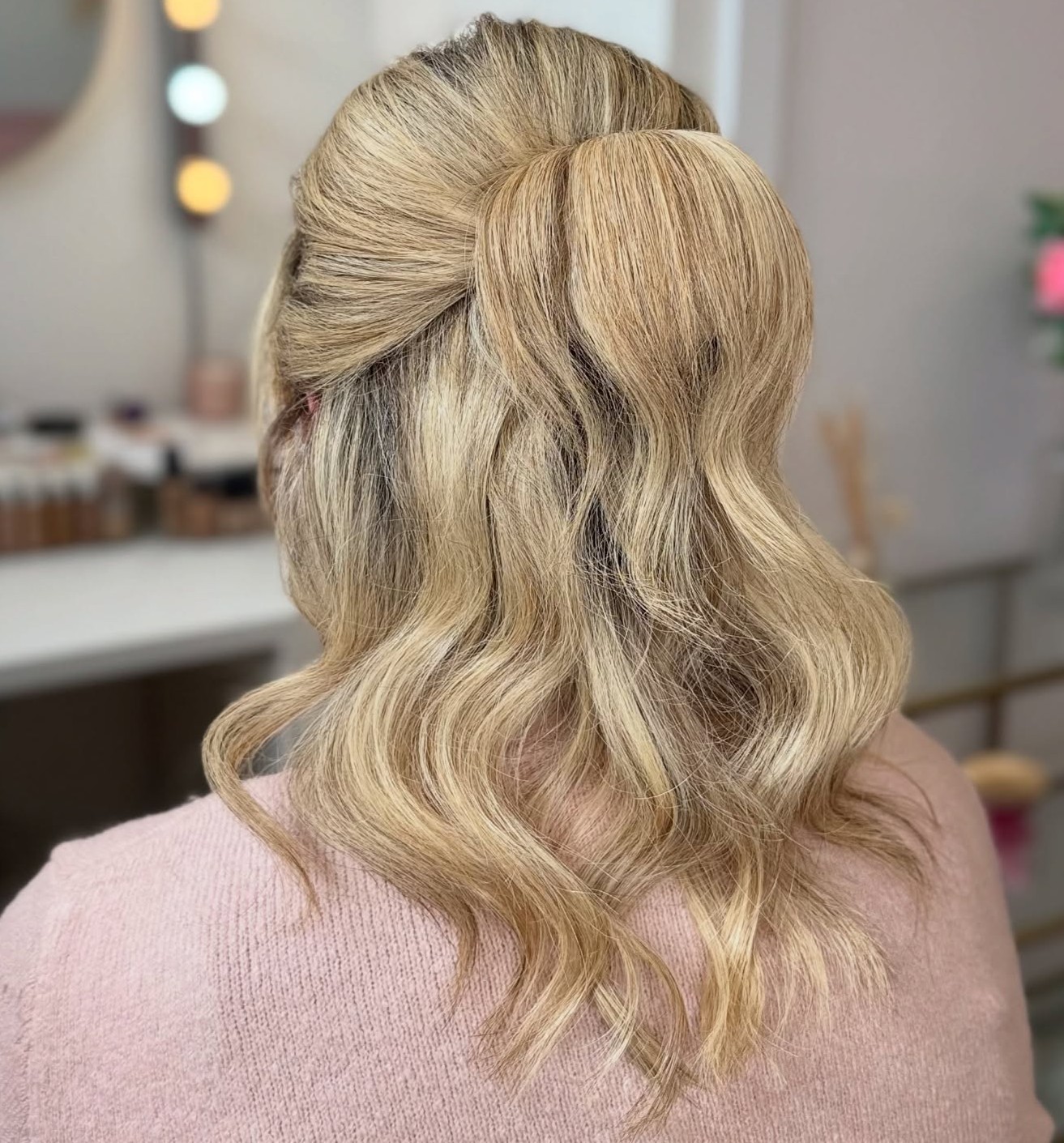 Half Updo with Natural Body
