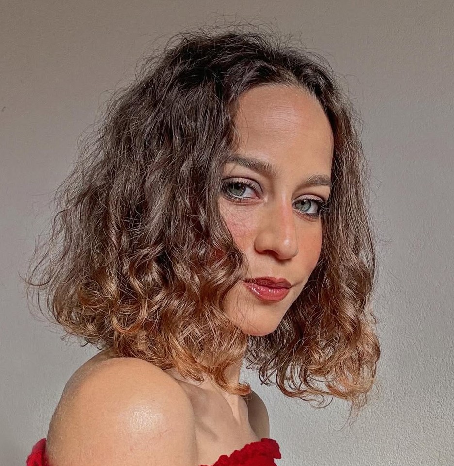 Lob Haircut for Thin Curly Hair