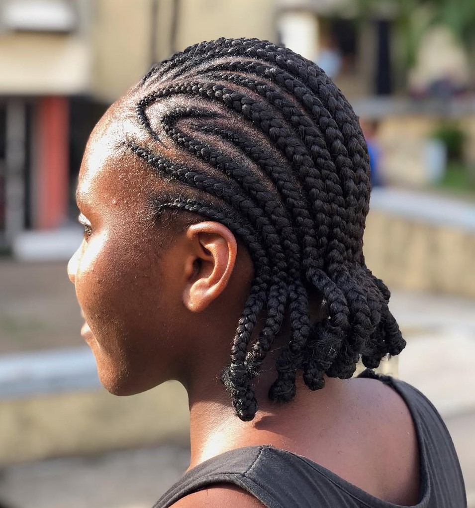 Braided Bob with Cornrows
