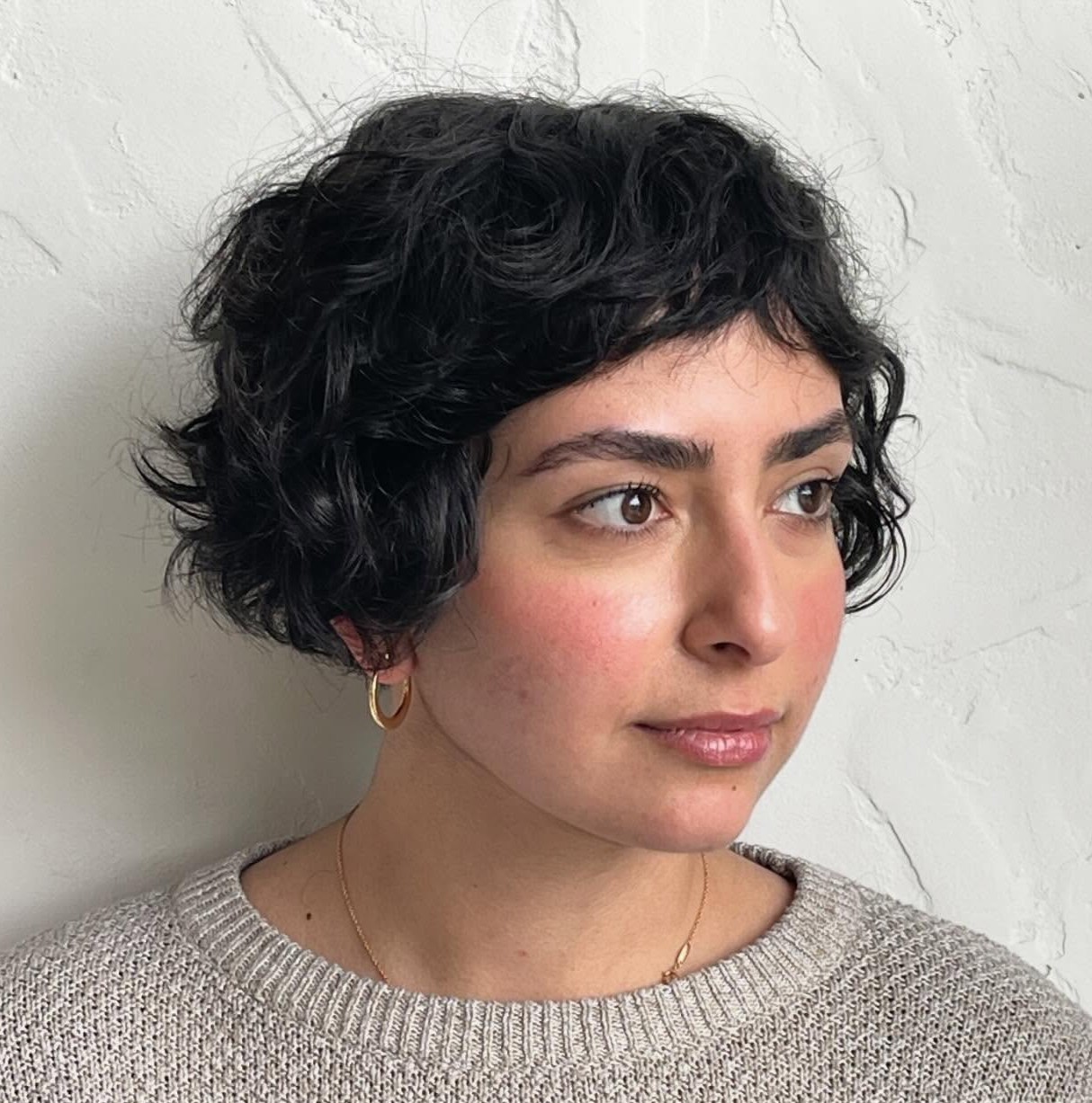 Above-the-Chin Bob for Round Faces
