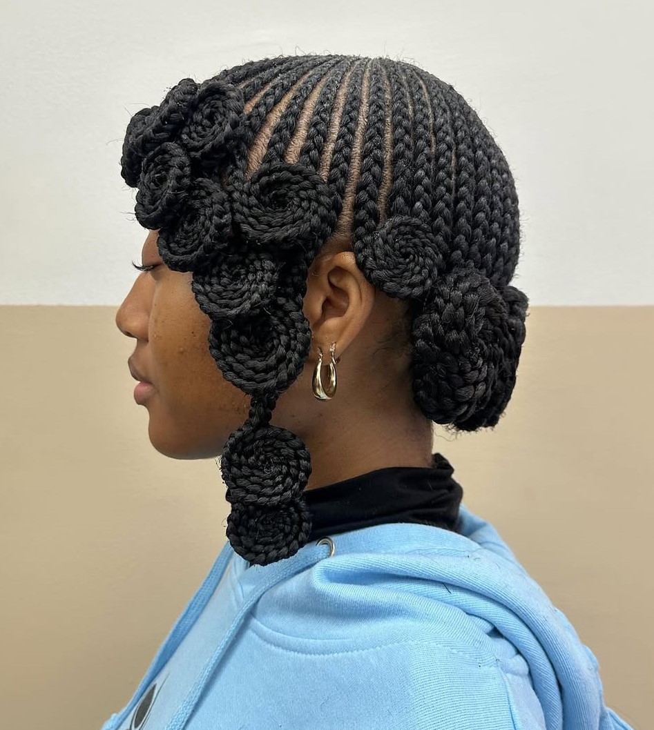 Scalp-Friendly Cornrow Pattern