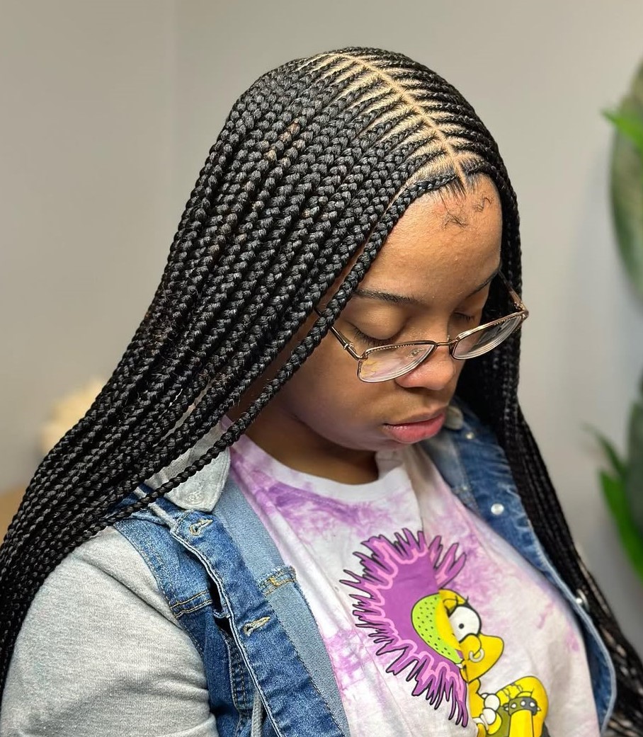 Cornrows for Round Faces